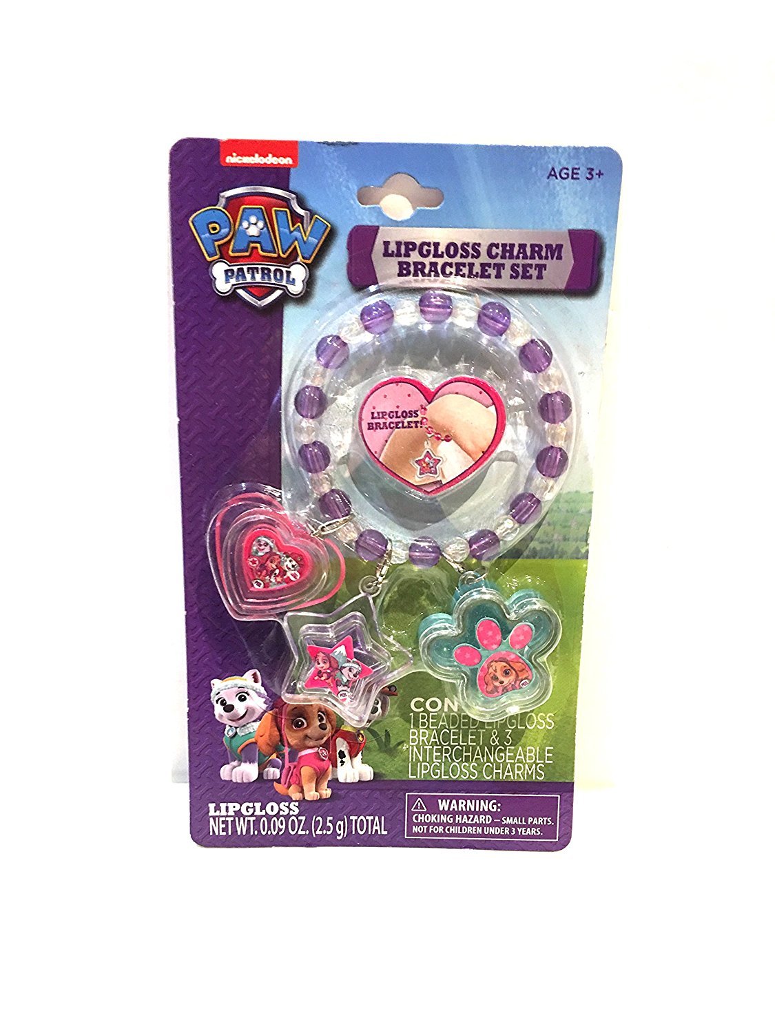 Paw Patrol Lipgloss Charm Bracelet Set