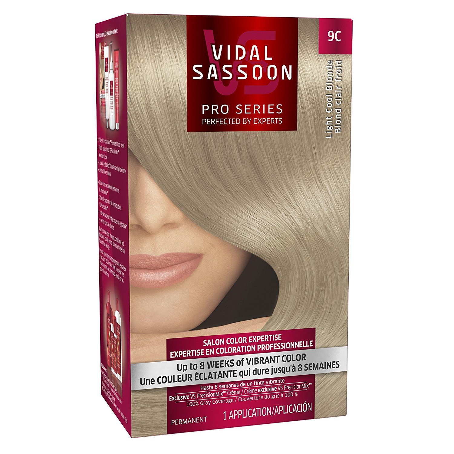 Vidal Sassoon Pro Series Hair Color 9c Light Cool Blonde 1 Kit by Vidal Sassoon