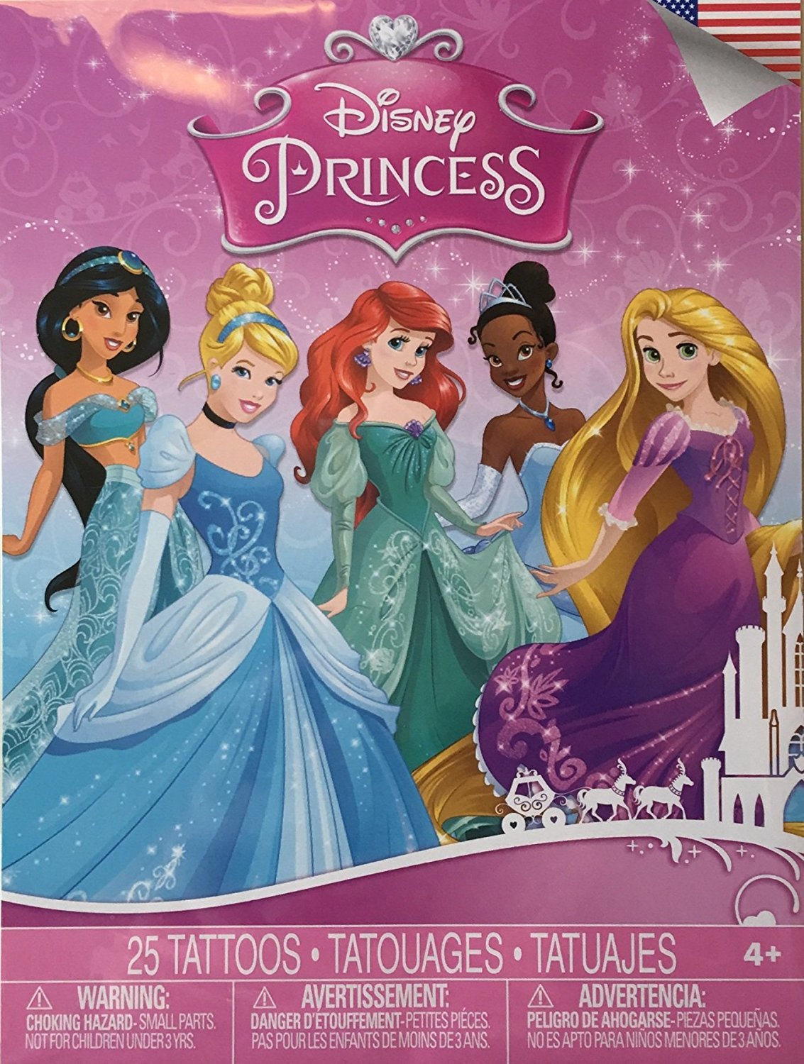 Disney Princess Temporary Tattoos ~ 25 ct