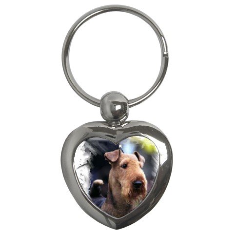 Airedale Terrier Key Chain Heart 12100164