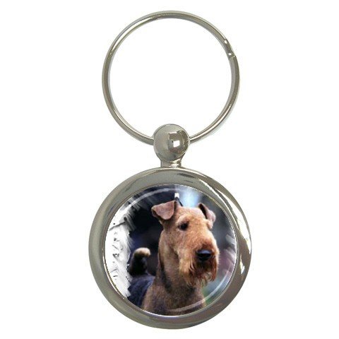 Airedale Terrier Key Chain Round - 12100162