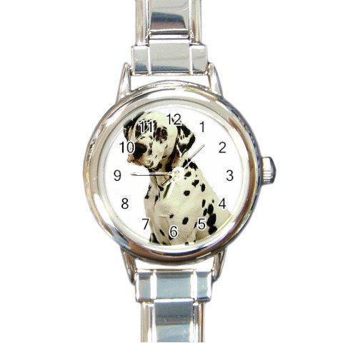 Dalmatian Round Italian Charm Watch 12100107