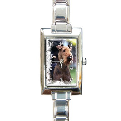 Airedale Terrier Rectangular Italian Charm Watch 12100155