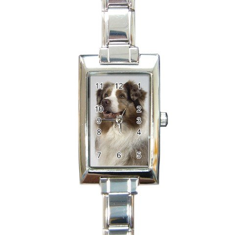 Australian Shepherd Rectangular Italian Charm Watch 12102622