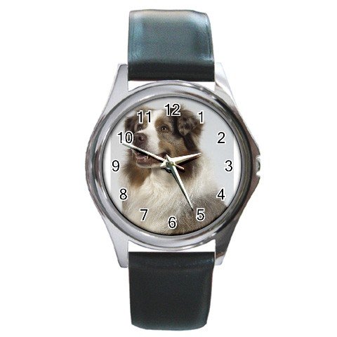 Australian Shepherd Dog Round Metal Watch UNISEX 12102624