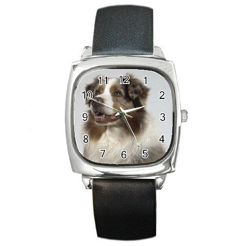 Australian Shepherd Dog Square Metal Watch UNISEX 12102635