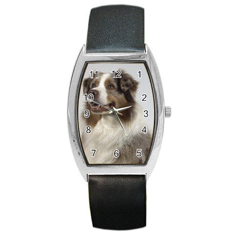 Australian Shepherd Dog Barrel Style Metal Watch UNISEX 12102636