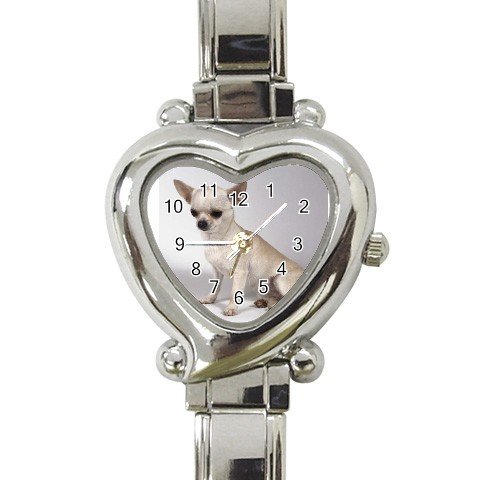 Chihuahua Dog Heart Italian Charm Watch 12102686