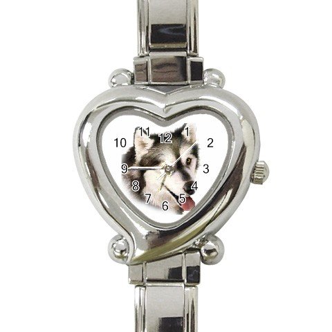 Alaskan Malamute Dog Heart Italian Charm Watch 12131211