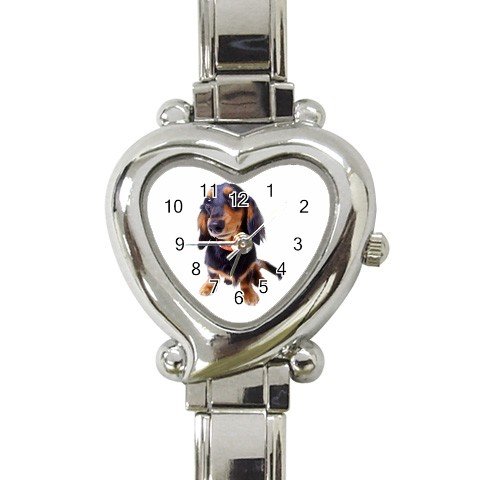 Dachshund Dog Heart Italian Charm Watch 12134435