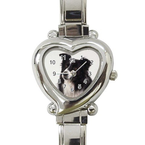 Border Collie Dog Heart Italian Charm Watch 12142760