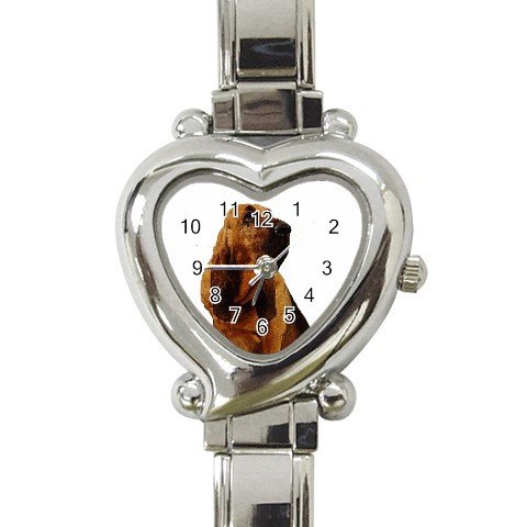 Bloodhound Dog Heart Italian Charm Watch 12144812
