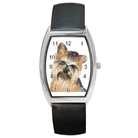 Yorkie Yorkshire Terrier Dog Barrel Style Metal Watch Unisex 12110672