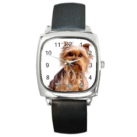 Yorkshire Terrier Yorkie Dog Pet Lover Square Metal Watch Unisex 12111028