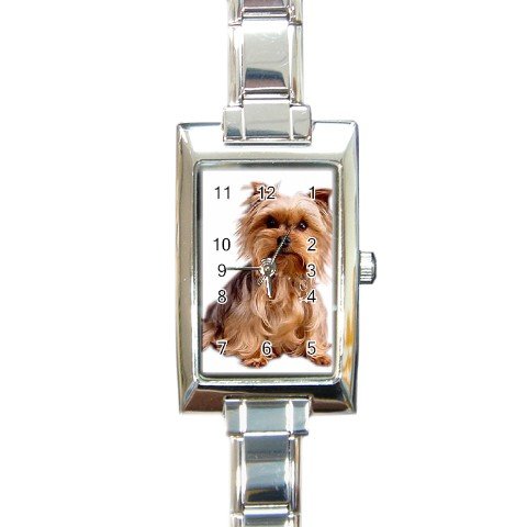 Yorkshire Terrier Yorkie Dog Rectangular Italian Charm Watch 12111015