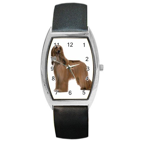 Afghan Hound Dog Barrel Style Metal Watch Unisex 12112196