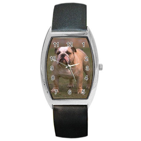 Bulldog Bull Dog Barrel Style Metal Watch Unisex 12124833