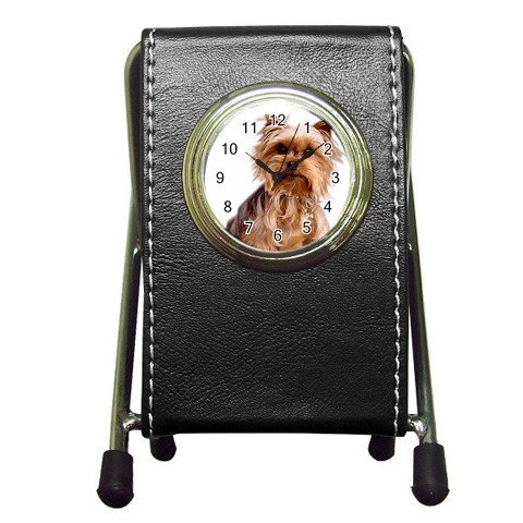 Yorkshire Terrier Yorkie Dog Pet Lover Pen Holder Desk Clock 12111033