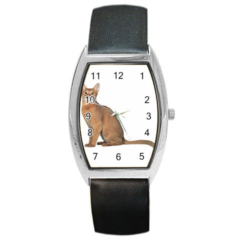 Abyssinian Cat Pet Lover Barrel Style Metal Watch Unisex 12168413