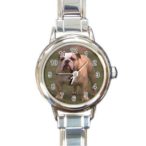 Bulldog Bull Dog Italian Charm Watch 12124821