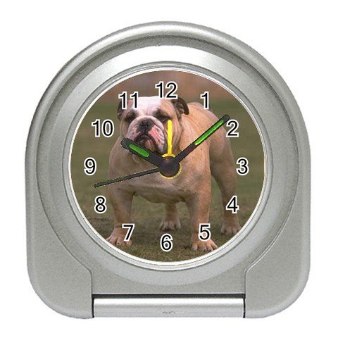 Bulldog Bull Dog Pet Lover Travel Alarm Clock 12124835