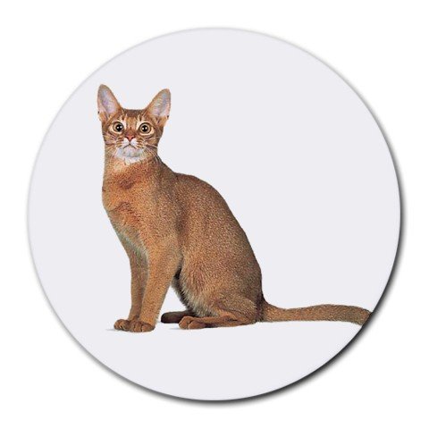 Abyssinian Cat Pet Lover Round Mousepad 12168363