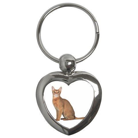 Abyssinian Cat Pet Lover Key Chain Heart 12168401
