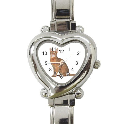 Abyssinian Cat Pet Lover Heart Italian Charm 12168414