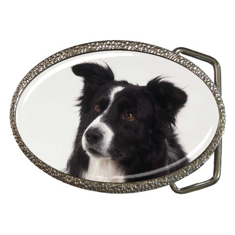 Border Collie Dog Belt Buckle 12142750
