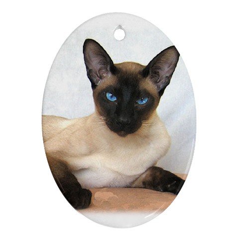 Siamese Cat Pet Lover Ornament Oval 12203168