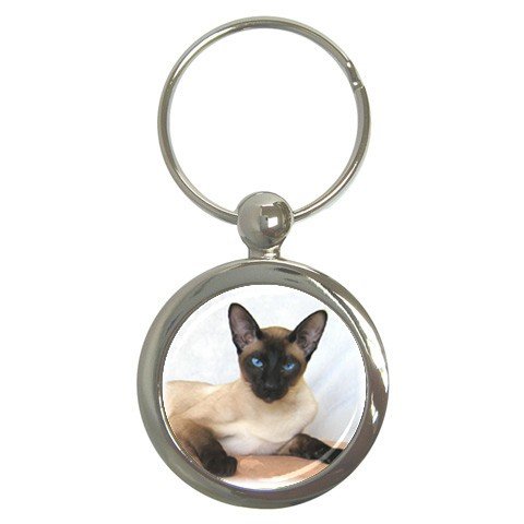 Siamese Cat Pet Lover Key Chain Round 12203186