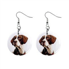 Pointer Dog pet lover Jewelry Button Earrings 12125432