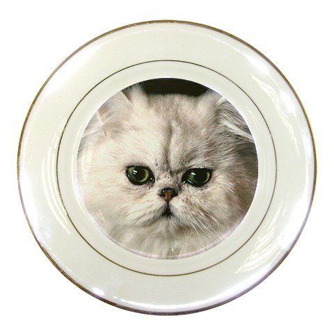 White Persian Cat Pet Lover Porcelain Plate 12201268