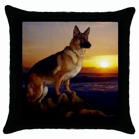 New Dog German Sheperd at Sunset 18" Toss or Throw Pillow Case 14172960