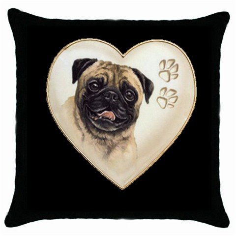 New Dog Pug 18" Toss or Throw Pillow Case Pillowcase 14298310