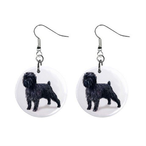 Affenpinscher Affen Pinscher Dog Pet Lover Jewelry Button Earrings 13018513