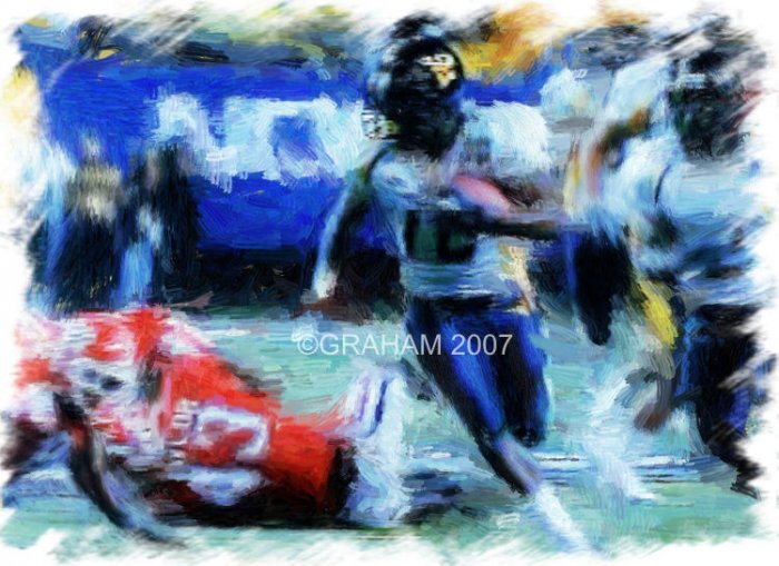 West Virginia Sugar Bowl Steve Slaton Print Giclee Art