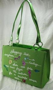 "Shopping list" Handbag - Lime Color