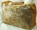 Lot of 6 - So Sexy Tan Rectangular Totes w/Silver Lettering