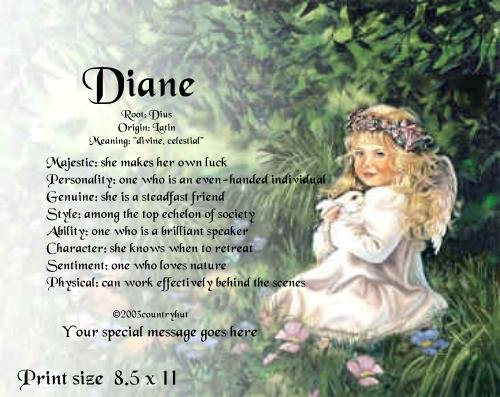 Angel Blessing #2 - PERSONALIZED 1 Name Meaning Print - no US s/h fee
