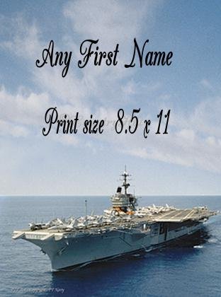 NAVY #1- PERSONALIZED 1 Name Meaning Print - no US s/h fee