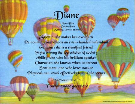 HOT AIR BALLOONS #1 - PERSONALIZED 1 Name Meaning Print - no US s/h fee
