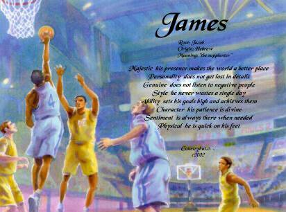 BASKETBALL #1 - PERSONALIZED 1 Name Meaning Print - no US s/h fee
