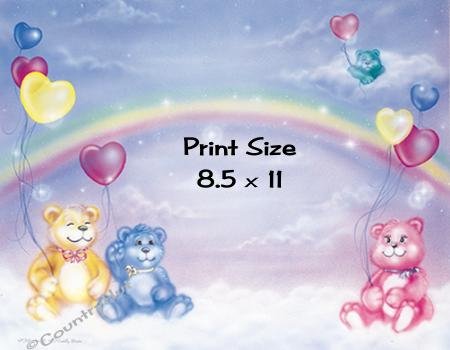 CUDDLY BEARS - PERSONALIZED 1 Name Meaning Print - no US s/h fee