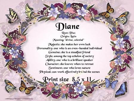 BUTTERFLY FLORAL RING - PERSONALIZED 1 Name Meaning Print - no US s/h fee