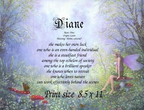 BUTTERFLY FAIRY - PERSONALIZED 1 Name Meaning Print - no US s/h fee