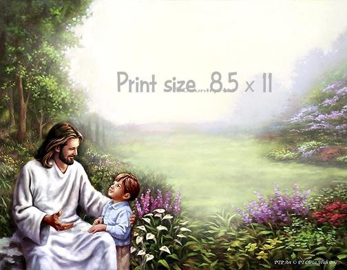 CHRIST with BOY - PERSONALIZED 1 Name Meaning Print - no US s/h fee