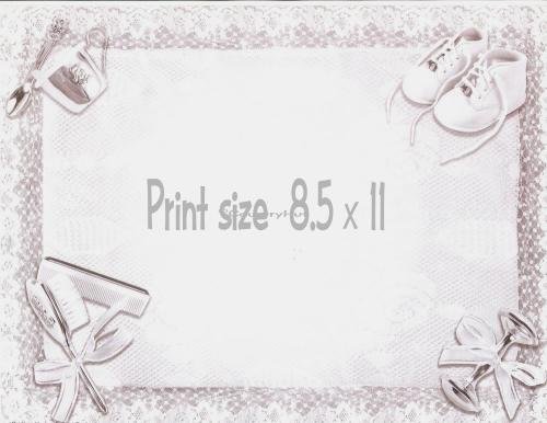 BABY SHOES #1 - PERSONALIZED 1 Name Meaning Print - no US s/h fee