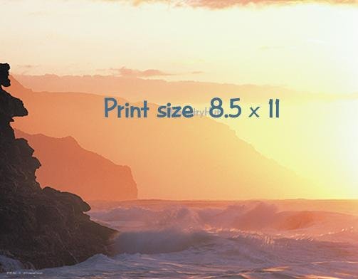 COASTAL SUNSET - PERSONALIZED 1 Name Meaning Print - no US s/h fee