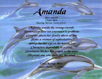 DOLPHINS #1- PERSONALIZED 1 or 2 Name Meaning Print - no US s/h fee
